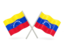 Venezuela. Two wavy flags. Download icon.