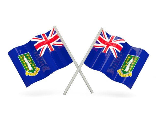 Two wavy flags. Download flag icon of Virgin Islands at PNG format