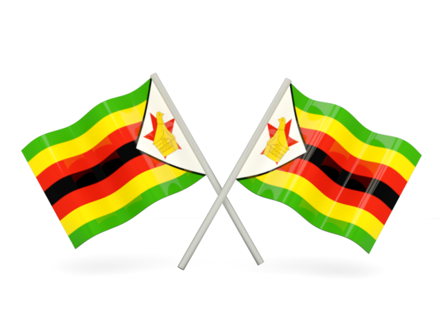 Two wavy flags. Download flag icon of Zimbabwe at PNG format