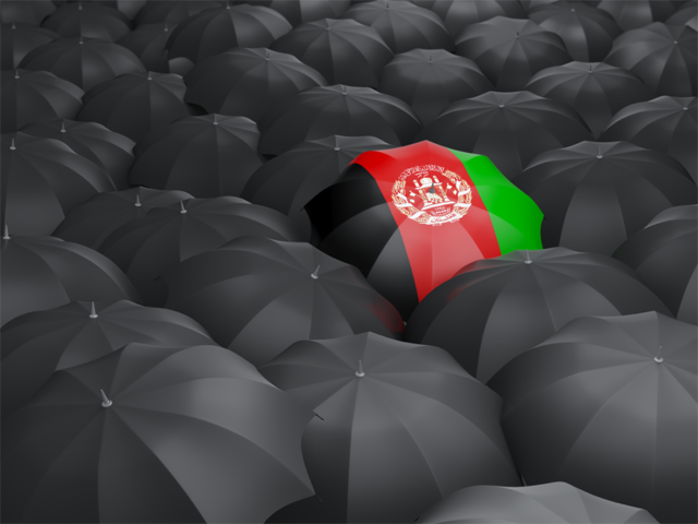 Зонтик с флагом. Скачать флаг. Афганистан