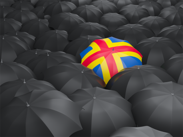 Umbrella with flag. Download flag icon of Aland Islands at PNG format