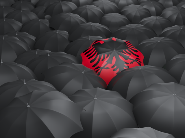 Umbrella with flag. Download flag icon of Albania at PNG format