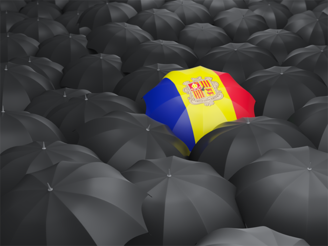 Umbrella with flag. Download flag icon of Andorra at PNG format