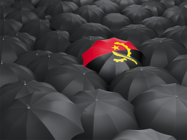 Зонтик с флагом. Скачать флаг. Ангола