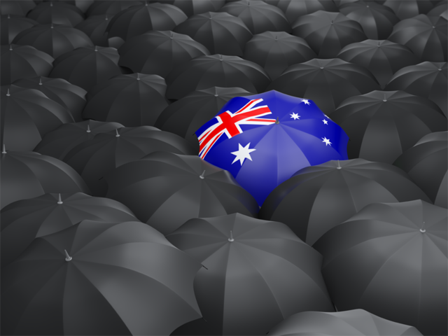 Umbrella with flag. Download flag icon of Australia at PNG format
