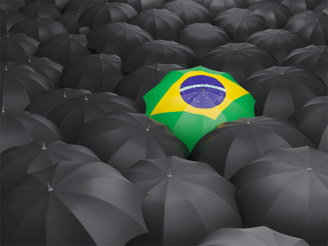 Umbrella with flag. Download flag icon of Brazil at PNG format