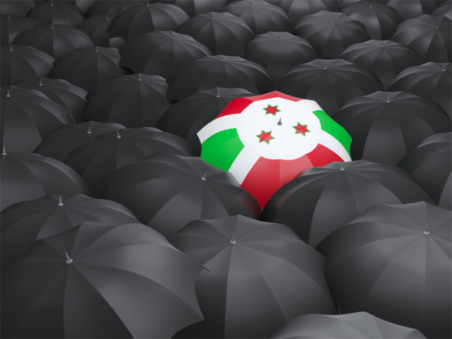 Зонтик с флагом. Скачать флаг. Бурунди
