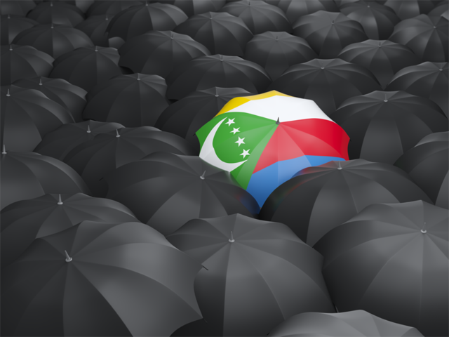 Umbrella with flag. Download flag icon of Comoros at PNG format