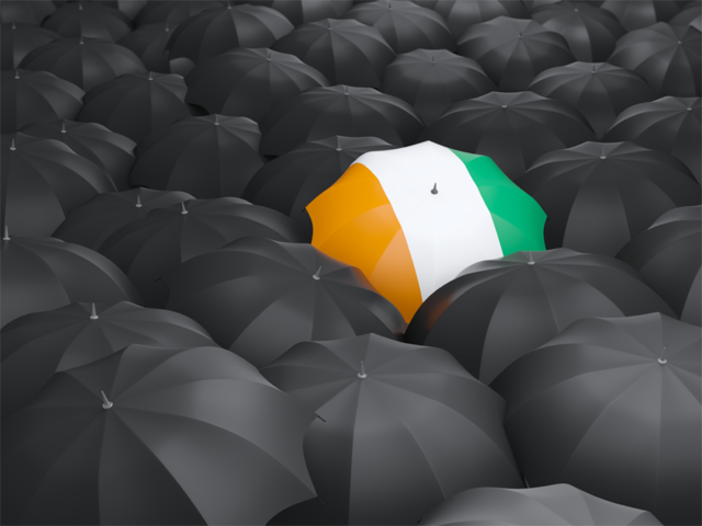 Umbrella with flag. Download flag icon of Cote d'Ivoire at PNG format