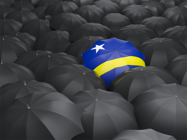 Umbrella with flag. Download flag icon of Curacao at PNG format
