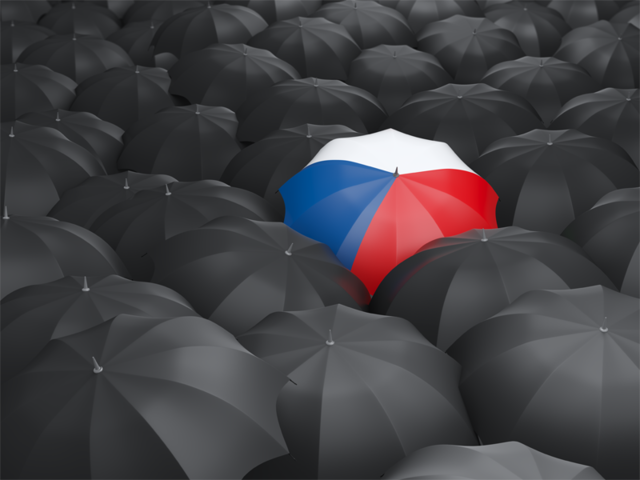 Umbrella with flag. Download flag icon of Czech Republic at PNG format