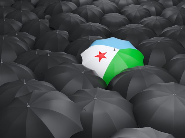 Umbrella with flag. Download flag icon of Djibouti at PNG format