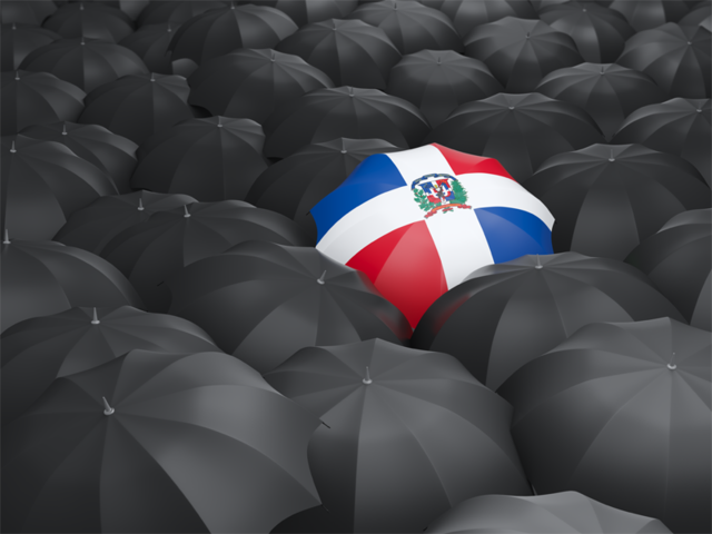 Umbrella with flag. Download flag icon of Dominican Republic at PNG format