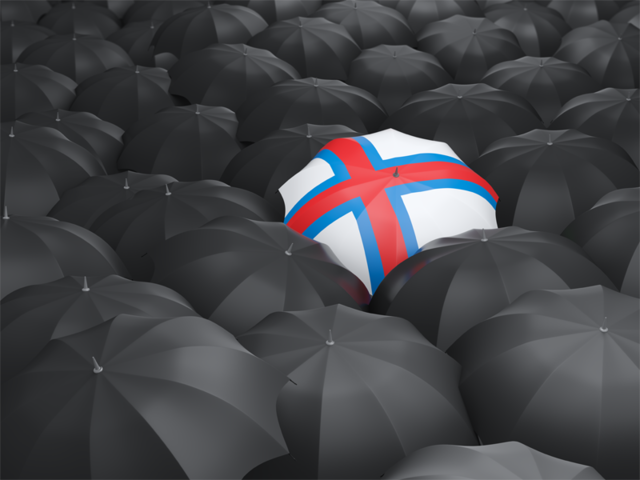 Umbrella with flag. Download flag icon of Faroe Islands at PNG format