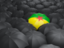 French Guiana. Umbrella with flag. Download icon.