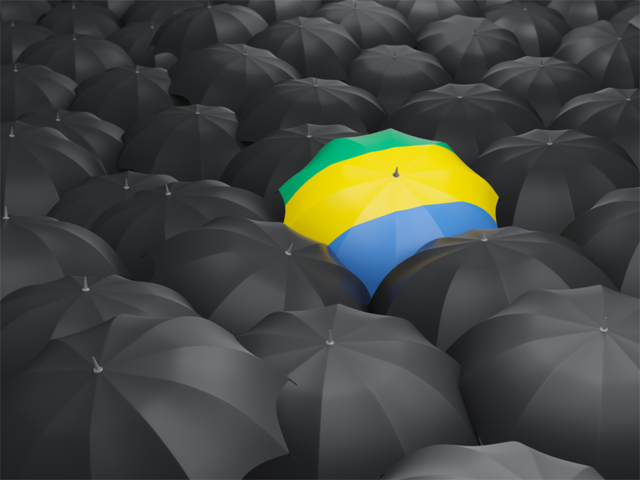 Umbrella with flag. Download flag icon of Gabon at PNG format