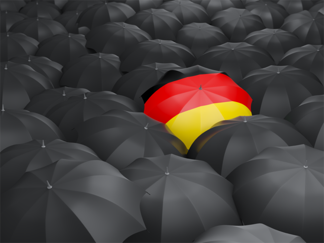 Зонтик с флагом. Скачать флаг. Германия
