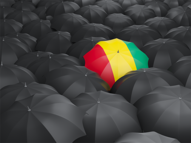 Umbrella with flag. Download flag icon of Guinea at PNG format