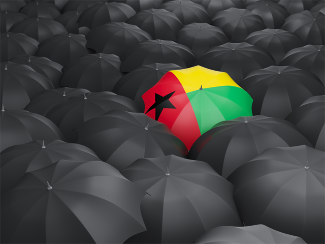 Зонтик с флагом. Скачать флаг. Гвинея-Бисау