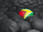 Guyana. Umbrella with flag. Download icon.