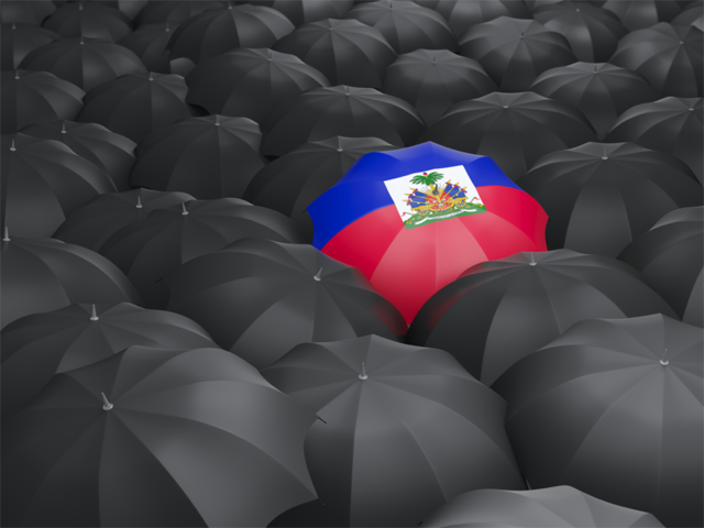 Зонтик с флагом. Скачать флаг. Гаити