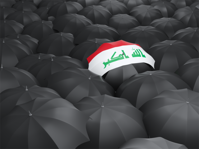 Umbrella with flag. Download flag icon of Iraq at PNG format