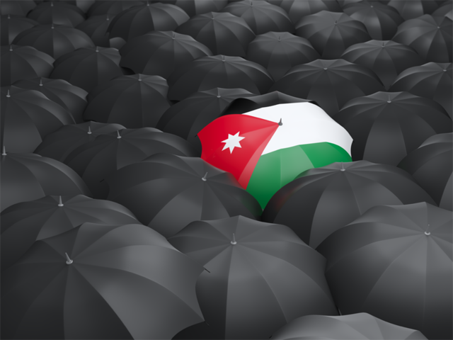 Зонтик с флагом. Скачать флаг. Иордания