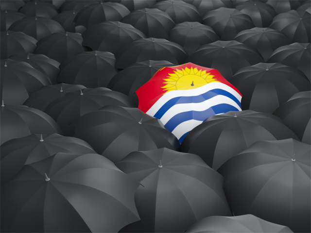 Umbrella with flag. Download flag icon of Kiribati at PNG format