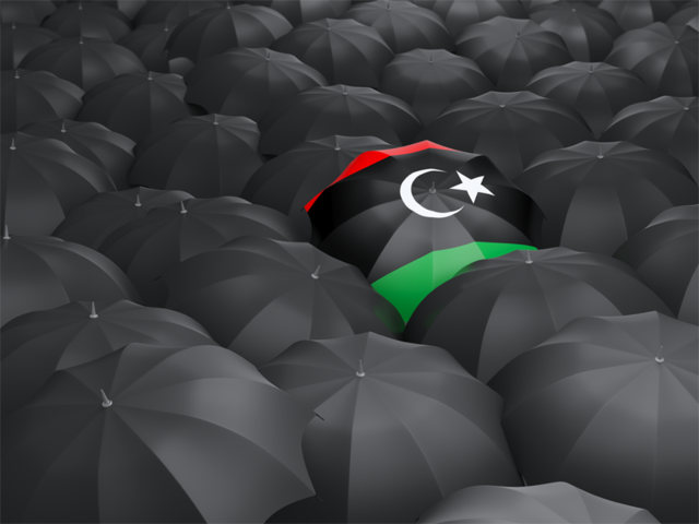 Зонтик с флагом. Скачать флаг. Ливия