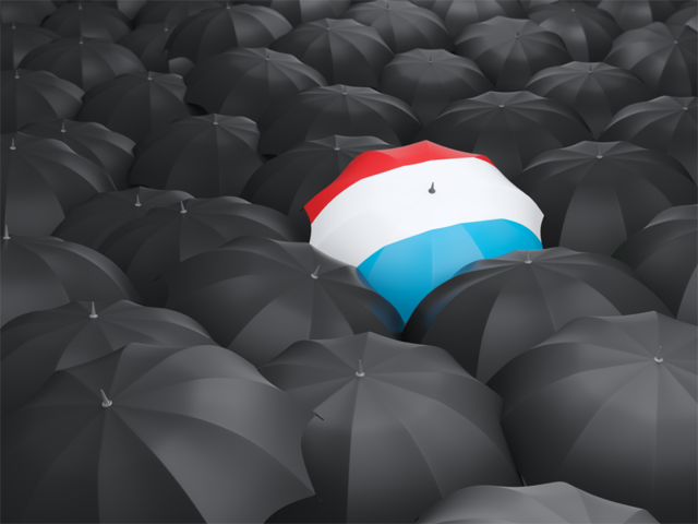 Зонтик с флагом. Скачать флаг. Люксембург