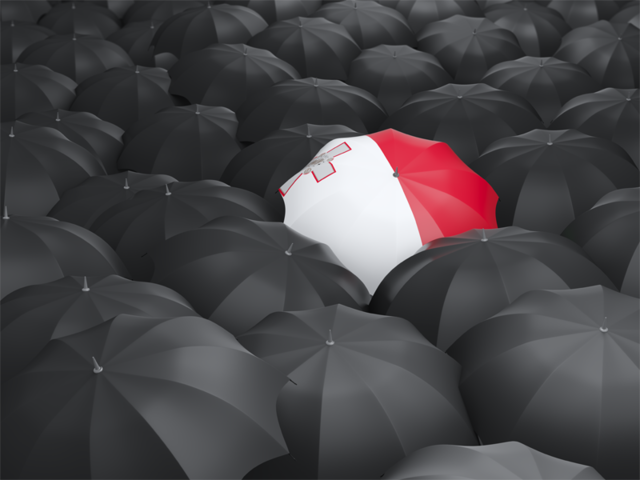 Umbrella with flag. Download flag icon of Malta at PNG format