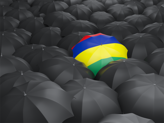 Umbrella with flag. Download flag icon of Mauritius at PNG format