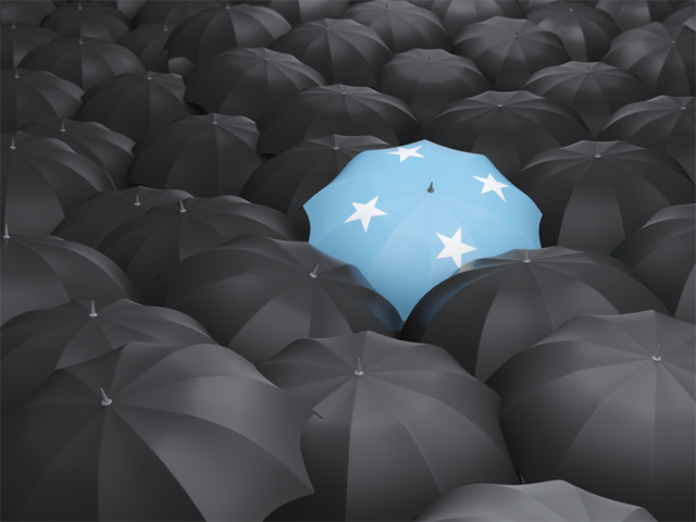 Umbrella with flag. Download flag icon of Micronesia at PNG format