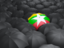 Myanmar. Umbrella with flag. Download icon.