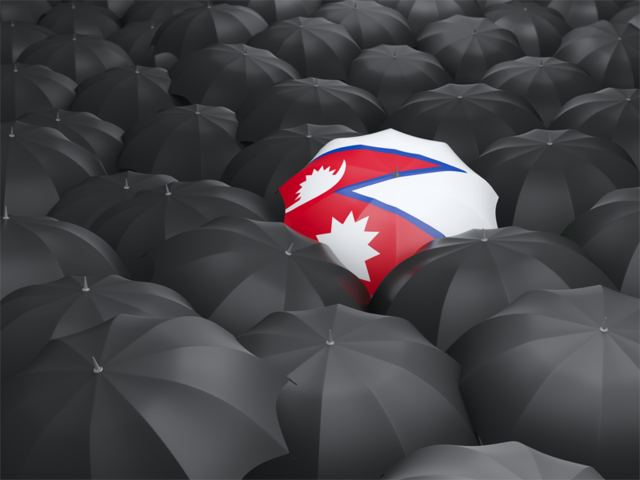 Umbrella with flag. Download flag icon of Nepal at PNG format