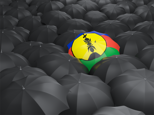 Umbrella with flag. Download flag icon of New Caledonia at PNG format