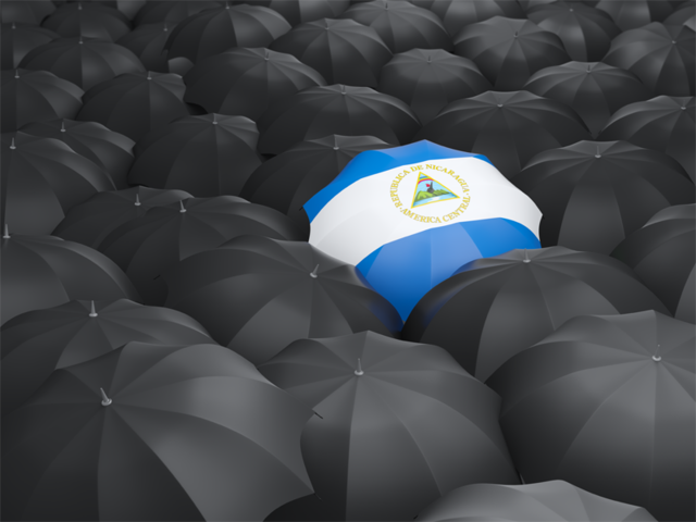 Umbrella with flag. Download flag icon of Nicaragua at PNG format