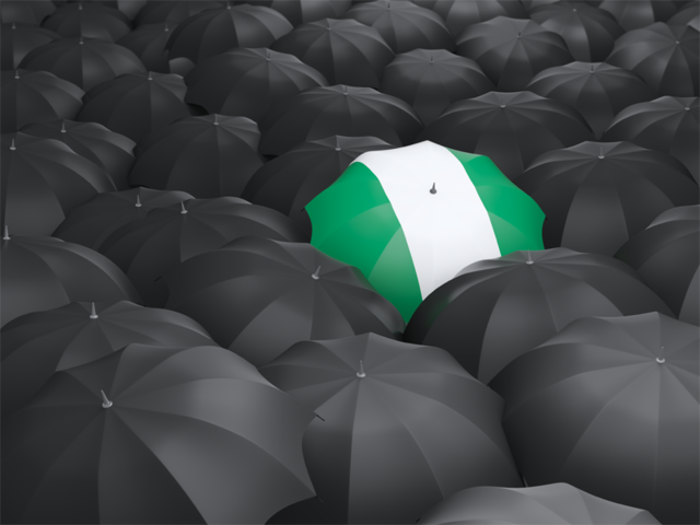 Umbrella with flag. Download flag icon of Nigeria at PNG format