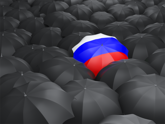 Зонтик с флагом. Скачать флаг. Россия
