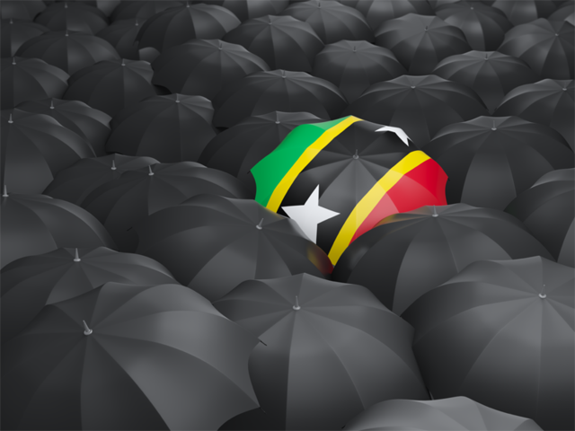 Umbrella with flag. Download flag icon of Saint Kitts and Nevis at PNG format