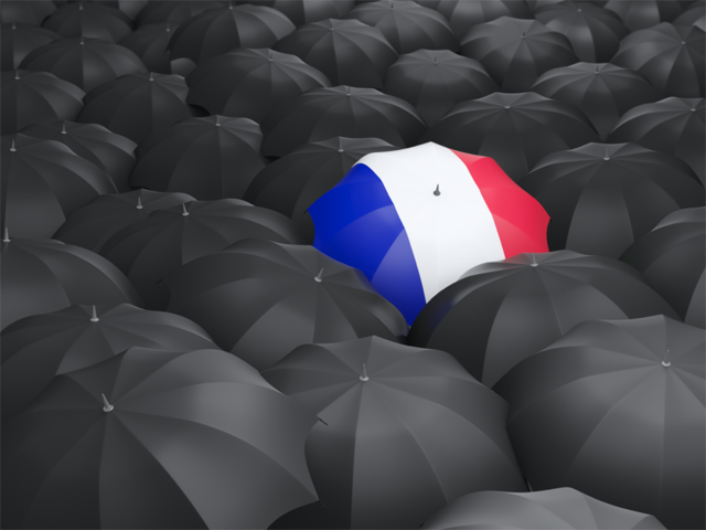 Зонтик с флагом. Скачать флаг. Сен-Мартен