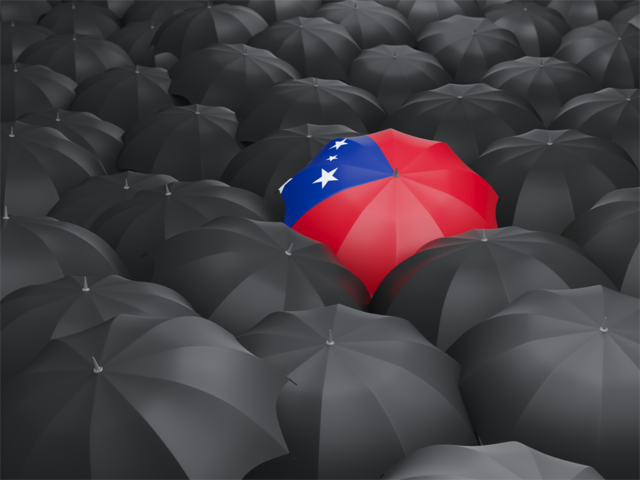 Umbrella with flag. Download flag icon of Samoa at PNG format