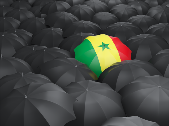 Umbrella with flag. Download flag icon of Senegal at PNG format