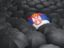 Serbia. Umbrella with flag. Download icon.