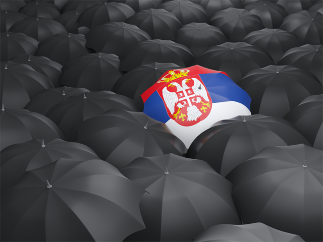 Umbrella with flag. Download flag icon of Serbia at PNG format