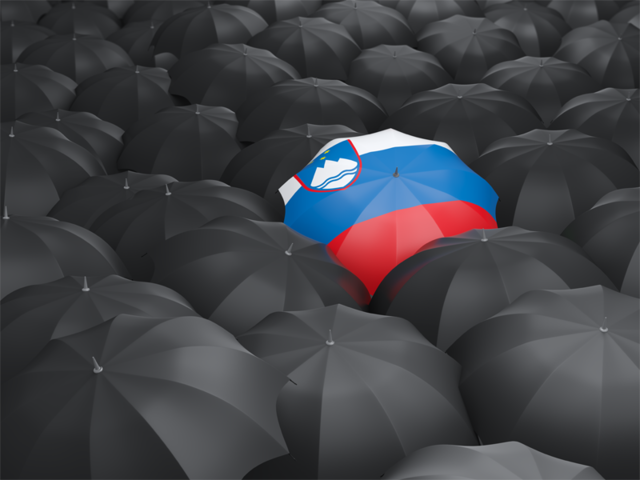 Зонтик с флагом. Скачать флаг. Словения