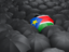 South Sudan. Umbrella with flag. Download icon.