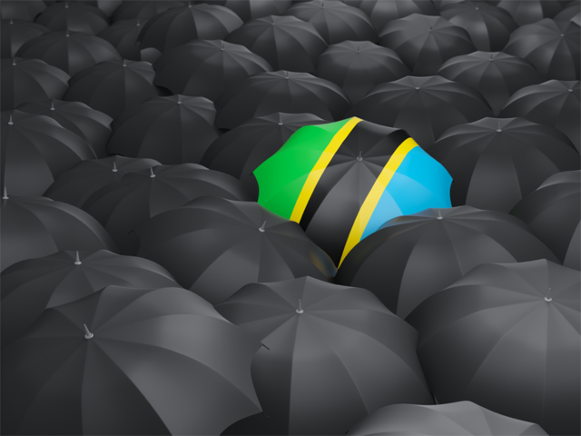 Umbrella with flag. Download flag icon of Tanzania at PNG format