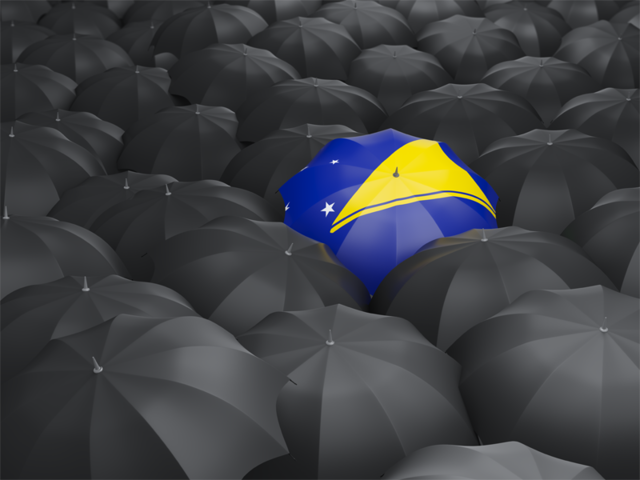 Umbrella with flag. Download flag icon of Tokelau at PNG format