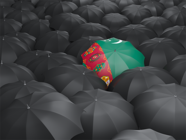 Umbrella with flag. Download flag icon of Turkmenistan at PNG format